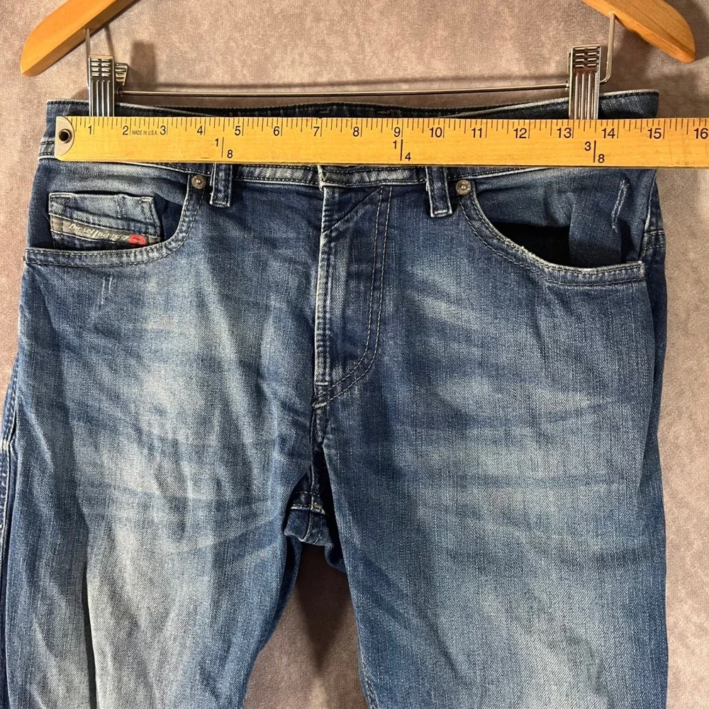 Diesel Thommer Slim Skinny Jeans Mens 29x32 Blue Stretch Distressed Casual